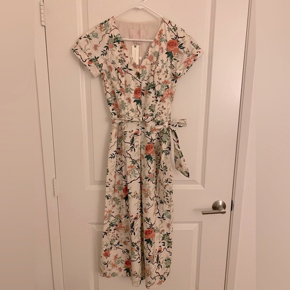 Gal Meets Glam Pants - Gal Meets Glam Collection Sophia Floral Wide Leg Jumpsuit Size 0 NWT